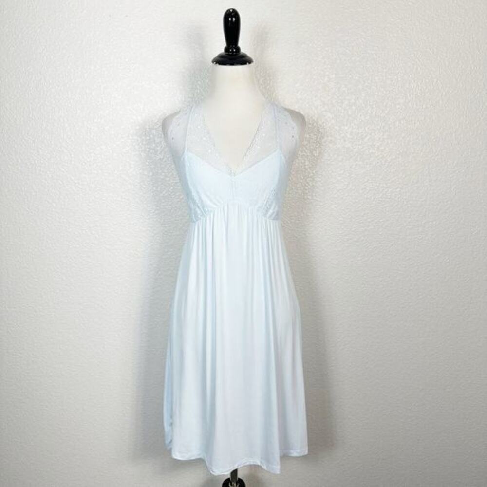 Aspen Dream Women’s Nora‎ Bamboo Babydoll Chemise Nightgown in Blue Size Large